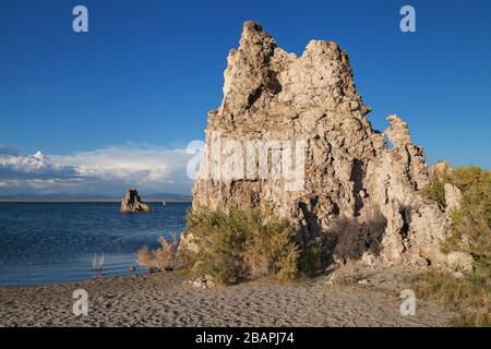 Tufa rock formation at Mono Lake, Mono County, California, USA. Stock Photo