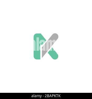 Initial Letter ak logo or ka logo vector design template Stock Vector