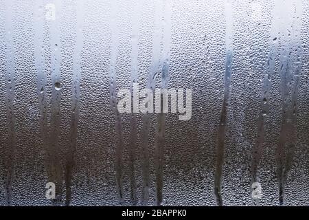 Background with water drops on glass Stock Photo