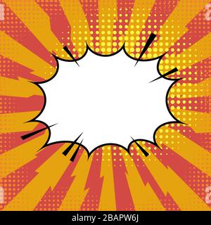 Comics Book Background. Colorful Halftone Pattern. Cartoon Speech Bubble. Dotted Texture Stock Vector