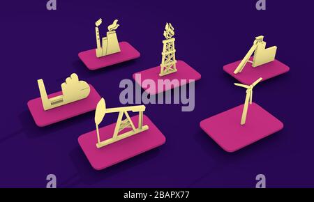 Electrical energy production Stock Photo