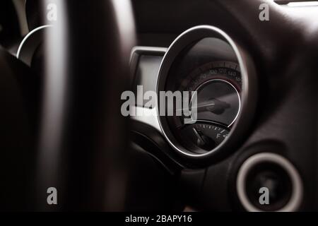 Close up shot of car dashboard Stock Photo