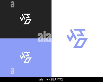 Combination number, stylish vector emblem for design Stock Vector