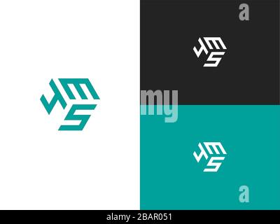 Combination number, stylish vector emblem for design Stock Vector