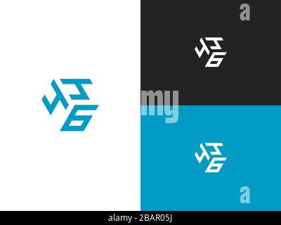 Combination number, stylish vector emblem for design Stock Vector