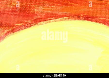 red and yellow oil painting as an abstract background texture Stock Photo