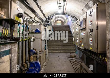 Piccadilly Circus Underground Station Disused Tunnels Stock Photo