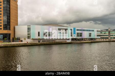 Belfast Waterfront (1997) is a conference and entertainment venue in Lanyon Place, central Belfast, Northern Ireland, UK. Stock Photo