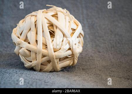 Straw knitted rustic decoration Stock Photo
