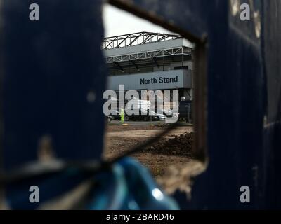 A general view of the demolition work being carried out adjacent to White Hart Lane, where Tottenham Hotspur plan a new stadium Stock Photo