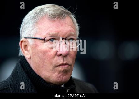 Manchester United's manager Sir Alex Ferguson Stock Photo