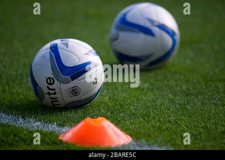 Official Huddersfield Town football league mitre matchballs Stock Photo