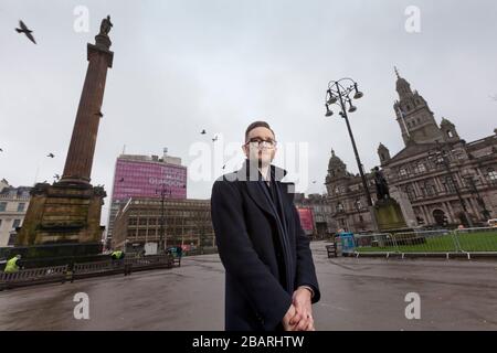 Chris Stark Chief Executive of the Committee on Climate Change Photographed in George Square, Glasgow Stock Photo