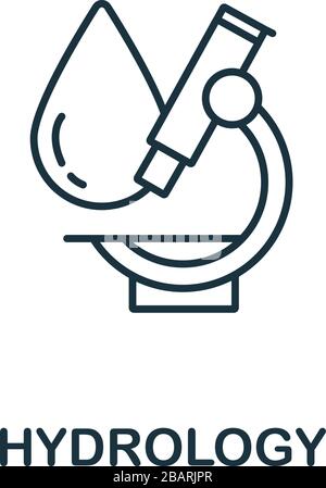 Hydrology icon from science collection. Simple line element Hydrology symbol for templates, web design and infographics Stock Vector