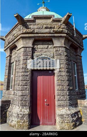 Craig goch valve tower elan valley on a bright sunny day in march 2020 winter Stock Photo