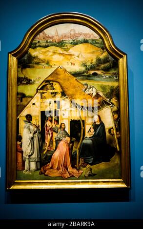 The Adoration of the Magi by Hieronymus Bosch in the National Gallery or Gemaldegalerie in Berlin Germany Stock Photo