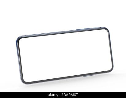 A smartphone digital isolated modern white background Stock Photo