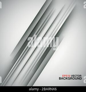 Vector gray stripes white abstract background Stock Vector