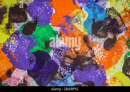 Textured abstract acrylic painting. Abstract art background. Color texture. Modern art. Stock Photo