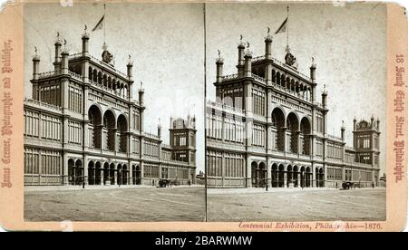 Main Building, Philadelphia Centennial Exposition, by James Cremer, 1876 Stock Photo