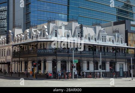 The Royal Hotel seen in Perth, a landmark building in Grand Victorian ...