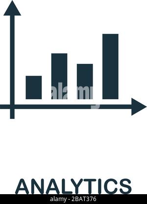 Analytics icon. Simple element from audit collection. Filled Analytics icon for templates, infographics and more Stock Vector