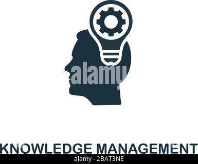 Knowledge Management icon. Simple element from business intelligence collection. Filled Knowledge Management icon for templates, infographics and more Stock Vector