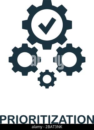 Prioritization icon. Simple element from business intelligence collection. Filled Prioritization icon for templates, infographics and more Stock Vector