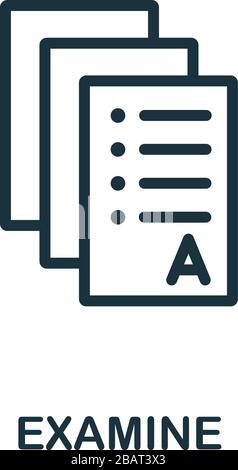 Examine icon. Simple element from audit collection. Filled Examine icon for templates, infographics and more Stock Vector
