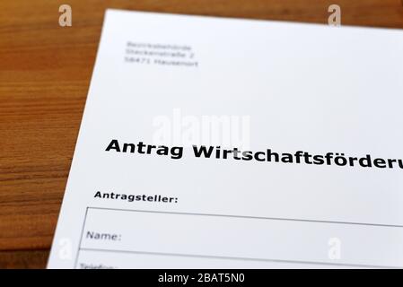 A Sheet Of Paper With The German Words Antrag Unterstutzung Translation In Englisch Request Support Stock Photo Alamy