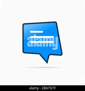 Typing in a chat bubble icon, comment sign symbol Stock Vector