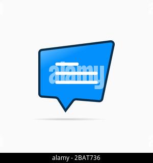 Typing in a chat bubble icon, comment sign symbol Stock Vector