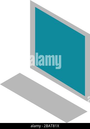 3D vector of a computer Stock Vector