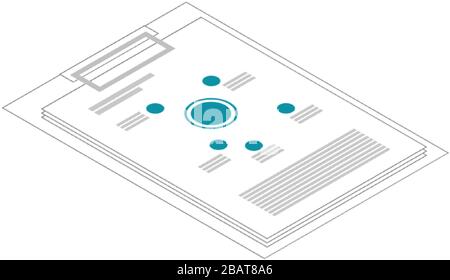 3D vector of an office clipboard Stock Vector