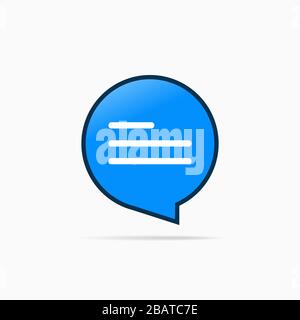 Typing in a chat bubble icon, comment sign symbol Stock Vector