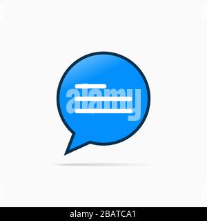 Typing in a chat bubble icon, comment sign symbol Stock Vector
