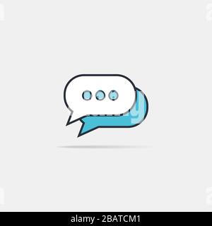 Typing in a chat bubble icon, comment sign symbol Stock Vector