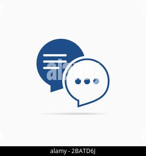 Typing in a chat bubble icon, comment sign symbol Stock Vector
