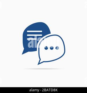 Typing in a chat bubble icon, comment sign symbol Stock Vector