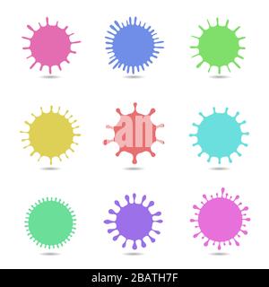 Colorful Splashes Set Stock Vector