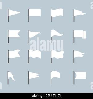 White flag icons Stock Vector