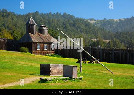 Chapel, Fort Ross State Historic Park, California Stock Photo