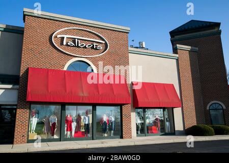 A logo sign outside of a Talbots retail store location in Winchester,  Virginia on February 13, 2019 Stock Photo - Alamy