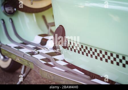 Restored 1963 peppermint green Lambretta 150sli Innocenti Stock Photo