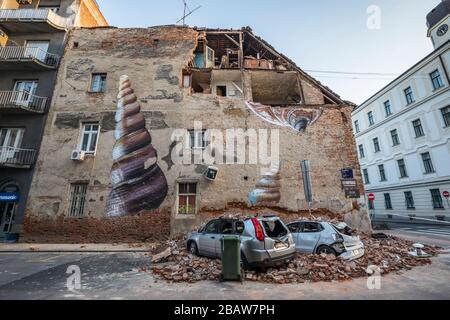 Zagreb Earthquake  22 Marth 2020 Stock Photo