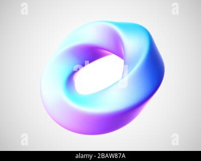 3D torus isolated on white background. Stock Vector
