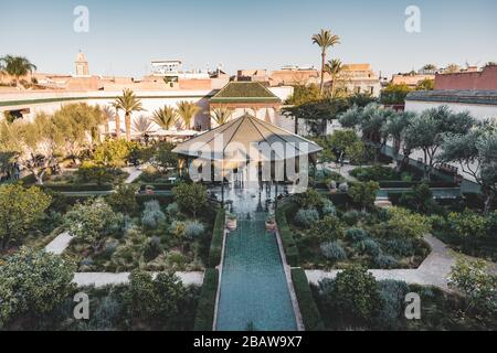 Le Jardin Secret Garden, Marrakech, Morocco old Madina, Marrakech, Morocco. Stock Photo