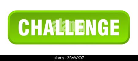 challenge button. challenge square 3d push button Stock Vector