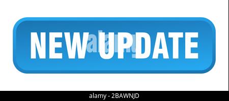 new update button. new update square 3d push button Stock Vector