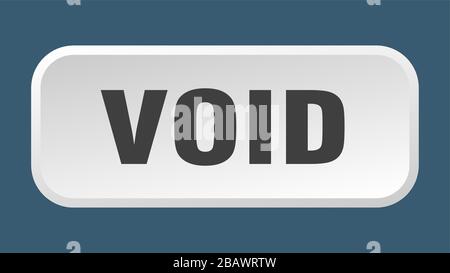 void button. void square 3d push button Stock Vector